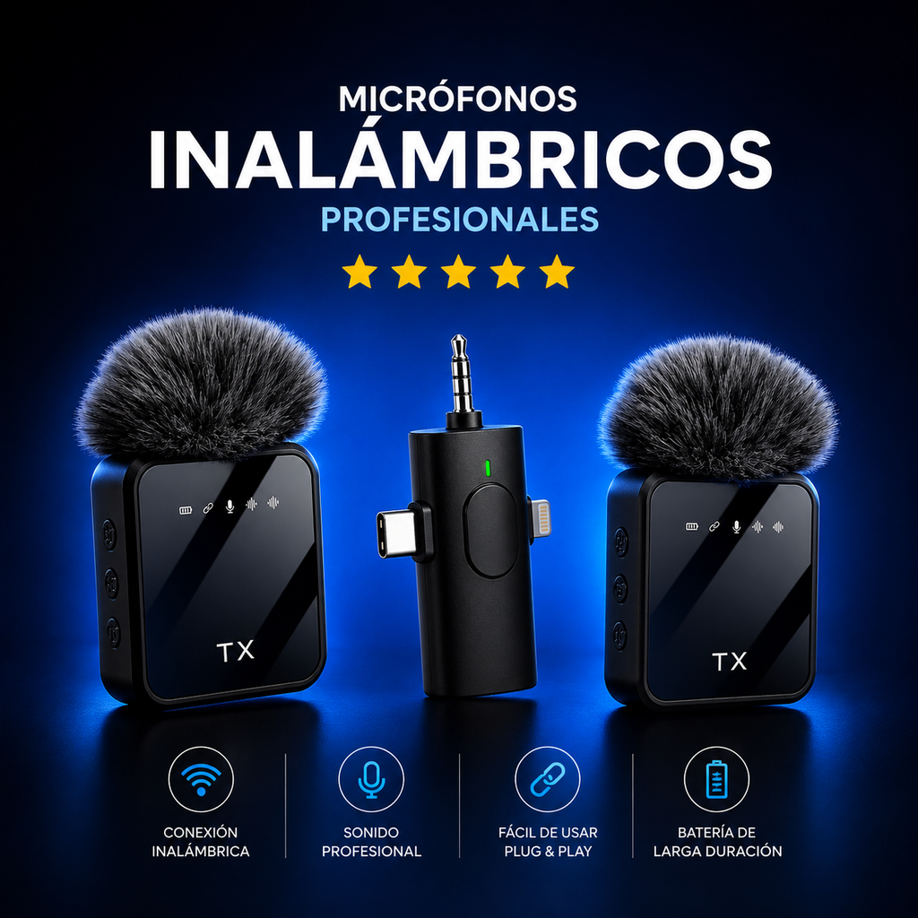 Micrófono Dual Pro ⭐⭐⭐⭐⭐