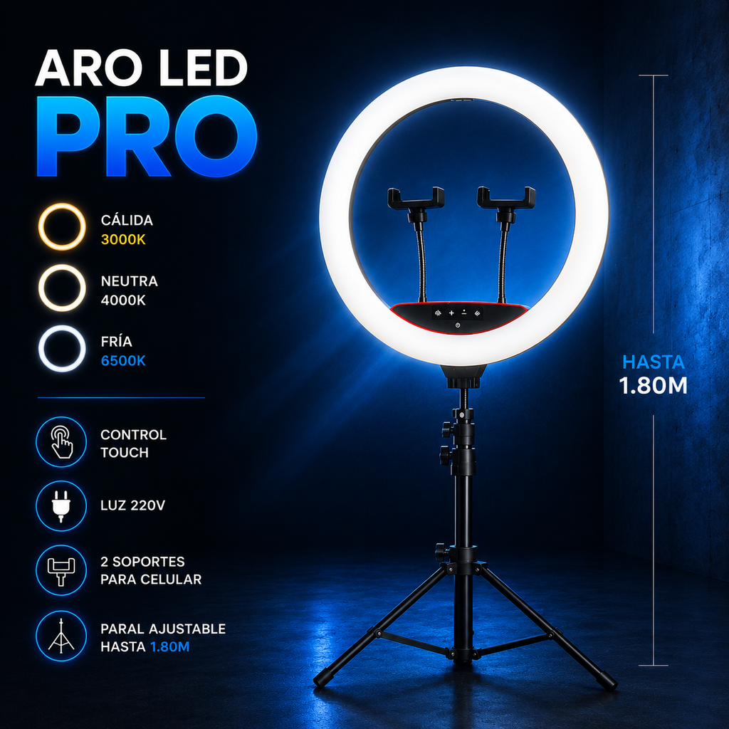 Aro Led Pro 45cm 
⭐⭐⭐⭐⭐